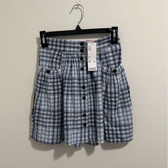 NWT Urban Outfitters Plaid Button Skirt - Picture 2 of 9